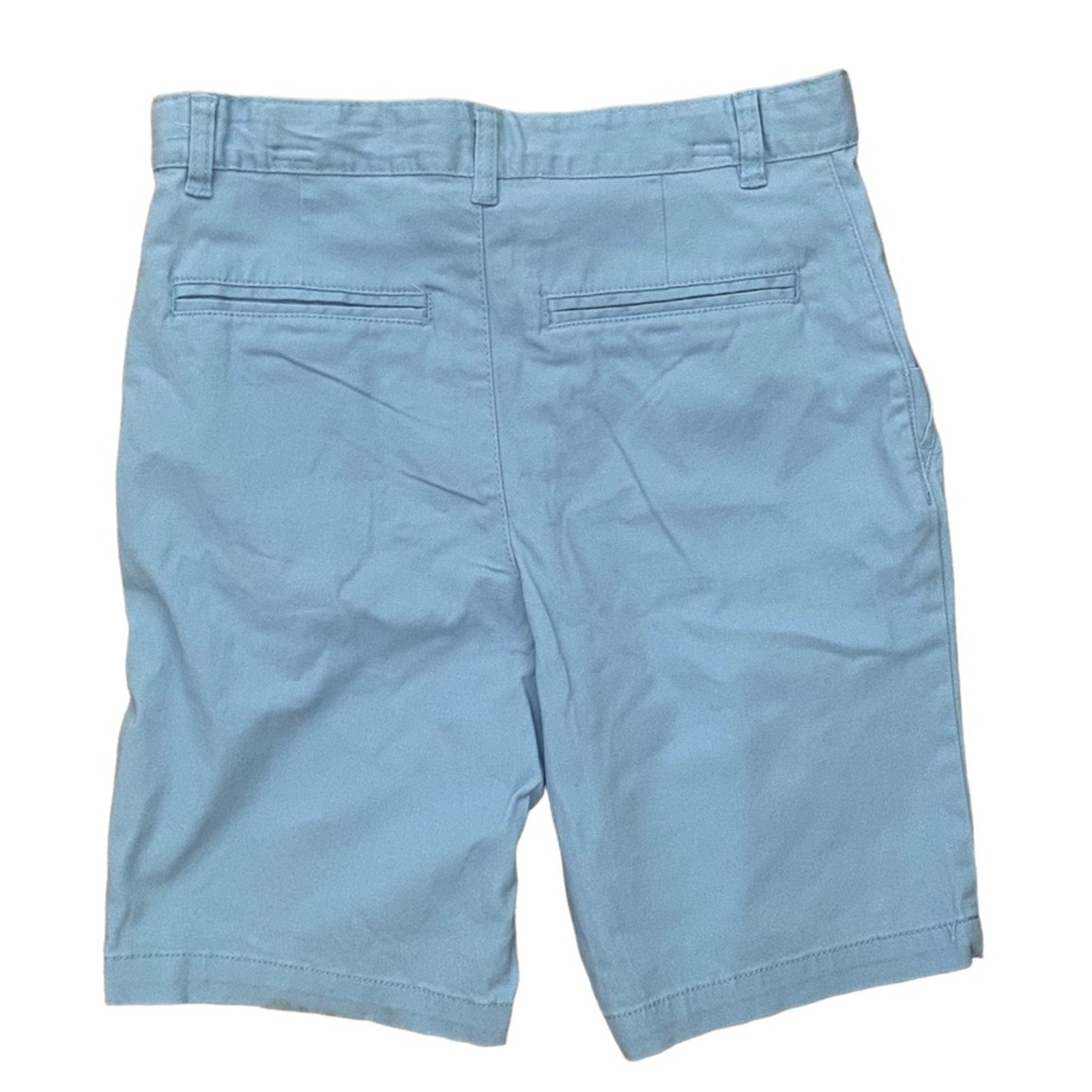 Light blue shorts on a white background