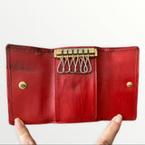 Interior of red key holder