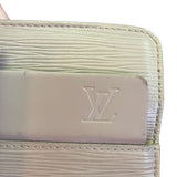 LV on purse exterior