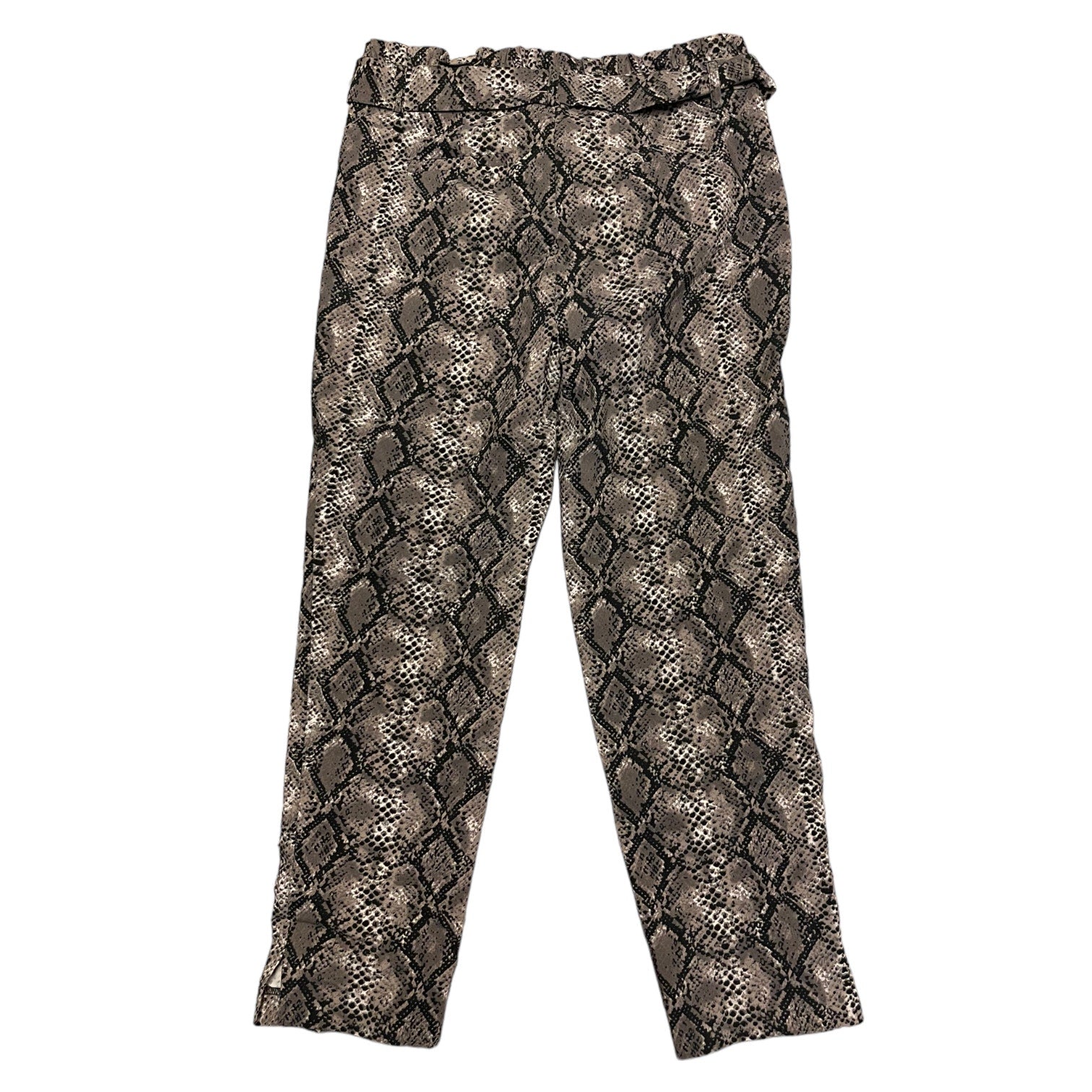 Back of Snakeskin patterned pants on a white background