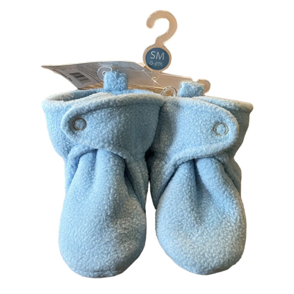 Front of blue booties