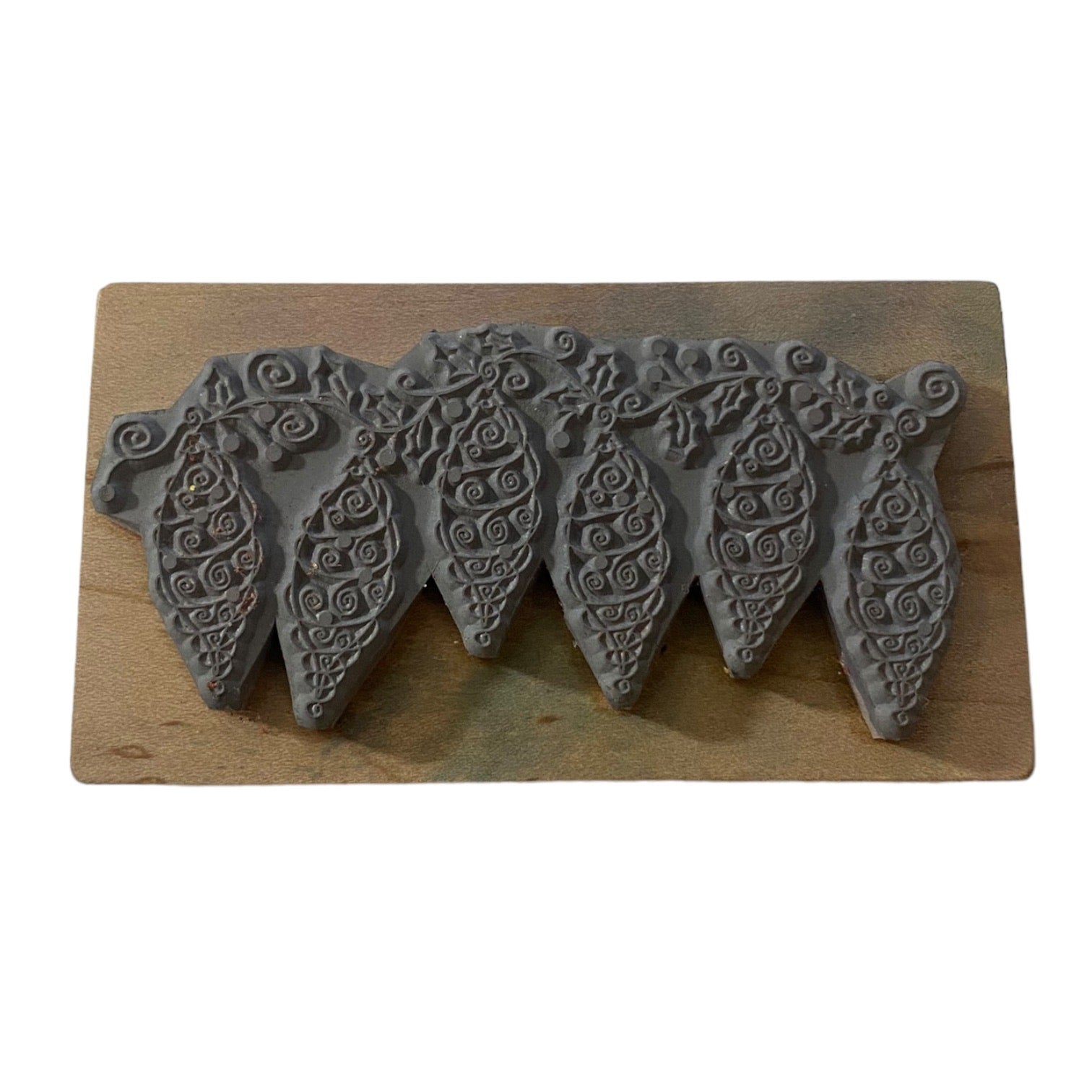 Back of rubber stamp
