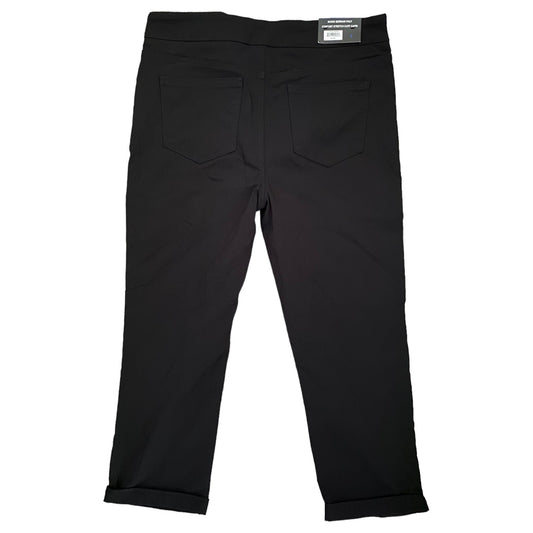 Back of Black pants on a white background