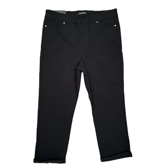 Front of Black pants on a white background