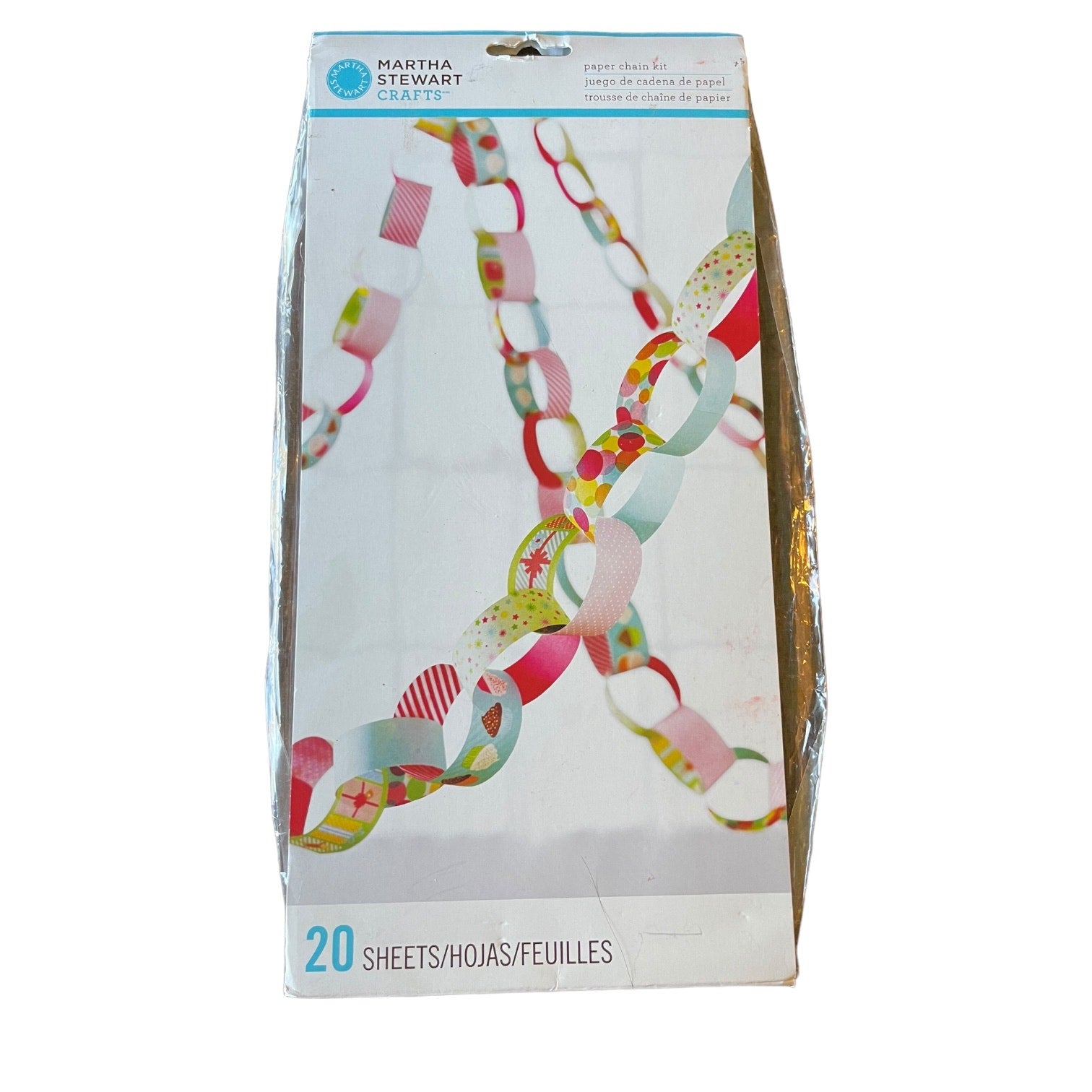 Martha Stewart Crafts paper chains packaging on a white background