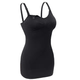 Gray tank top with thin straps on a white background