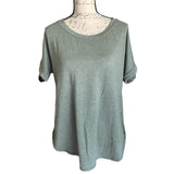 Front of green shirt