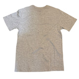 Back of Gray t-shirt on a white background