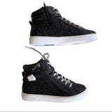 Side view 3 of black Michael Kors sneakers