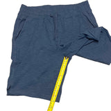 Inseam of blue shorts