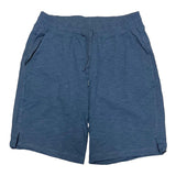 Front of blue shorts