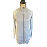 Front of jacket with hood down