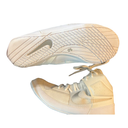 White sneaker with a white sole on a white background