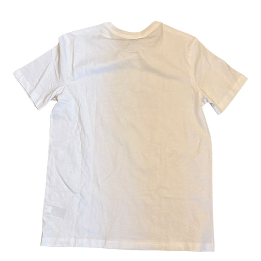 Back of White t-shirt on a white background