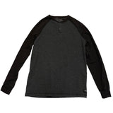 Front of gray black shirt