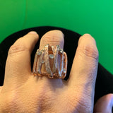 Cage ring on finger