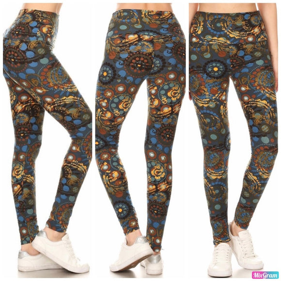 Paisley leggings on model