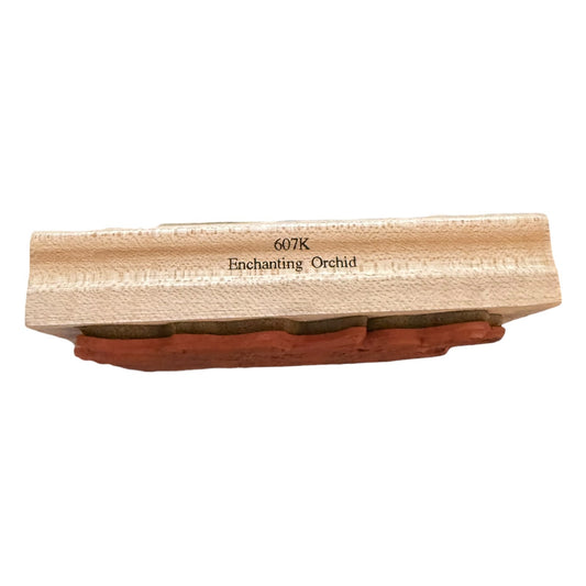 Side of stamp block with 607L Enchanting Orchid