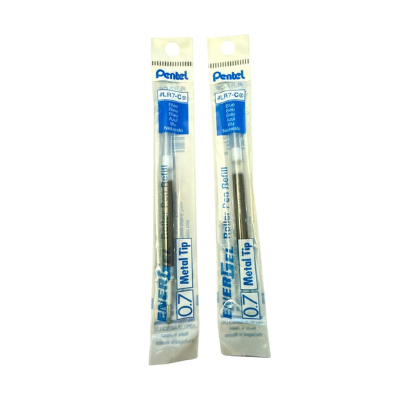 Front of blue ink refills in package