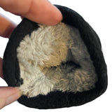 interior of black gloves