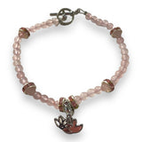 Pink lotus flower bracelet view 2