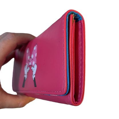 Side of pink wallet