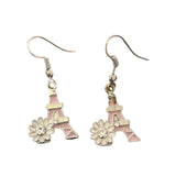 PInk and silver earrings