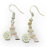 Front of pink earrings 