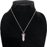 Pink quartz necklace 2