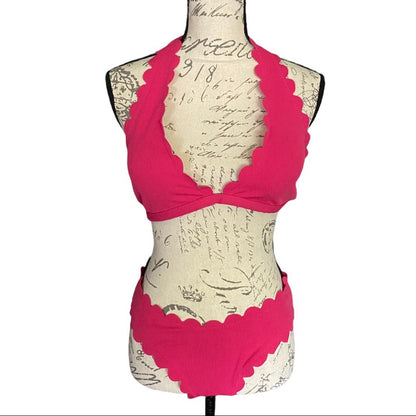 Front of pink bikini