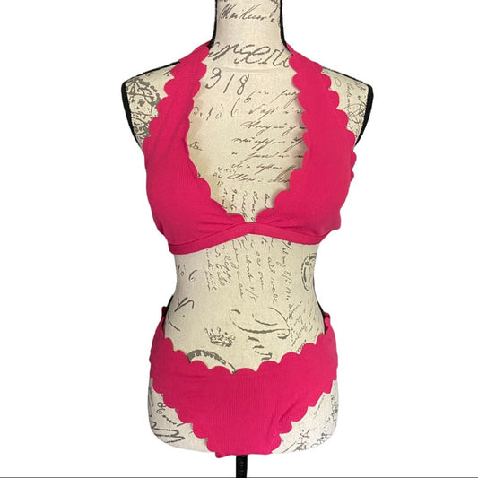 Front of pink bikini