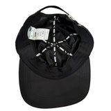 Bottom of black hat