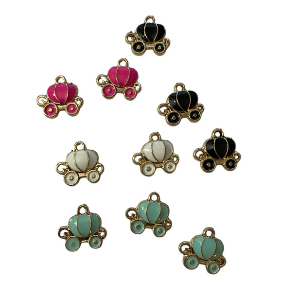 multicolor mini pumpkin charms