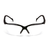Black eyeglasses on a white background front view