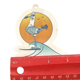 Width of sticker measuring 3"