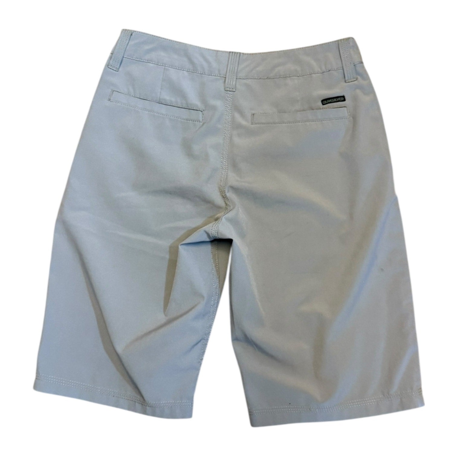 Light gray shorts back on a white background