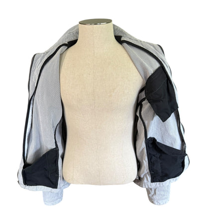 Interior of  jacket on a mannequin against a white background