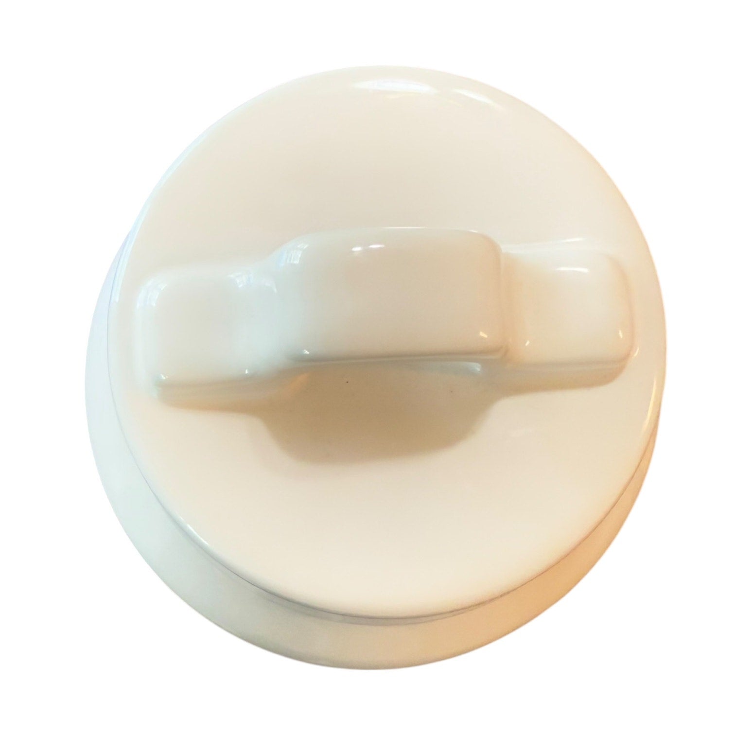 Top of ceramic jar on a white background