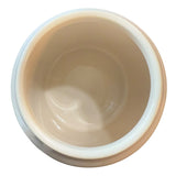 interior of ceramic jar on a white background