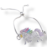 Side view of rainbow bracelet