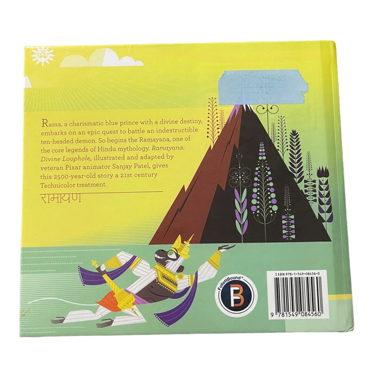 Book cover with colorful illustrations and text on a white background