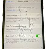 Battery health info on red iphone