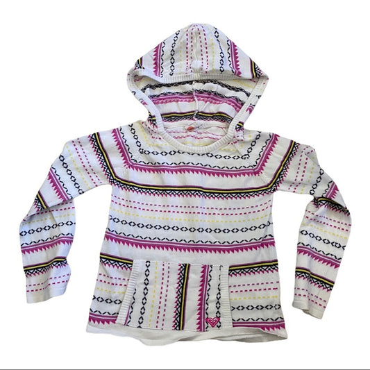 Front of Children's hoodie with a colorful pattern on a white background