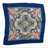 Blue scarf laid out