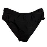 Back of black bikini bottom