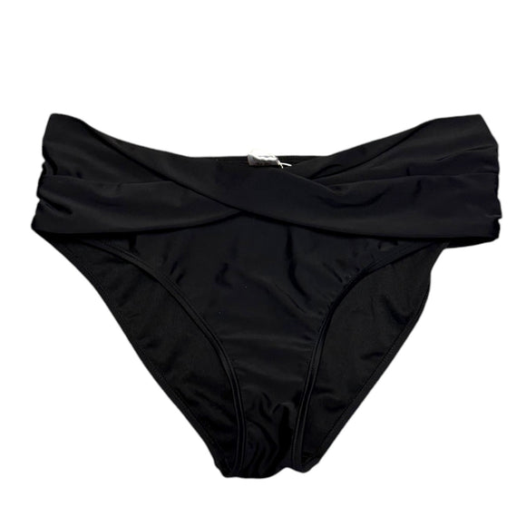Front of black bikini bottom