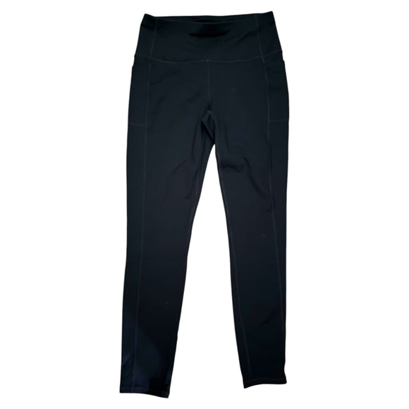Front of black leggings
