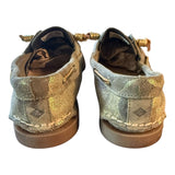 Back of Sperry shoes on a white background