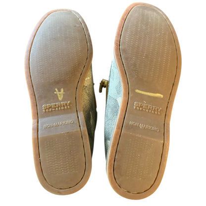 Sperry brand shoes with soles showing 'Non-Marking' text on a white background