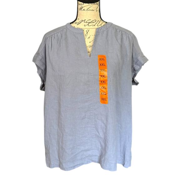 Front of blue shirt